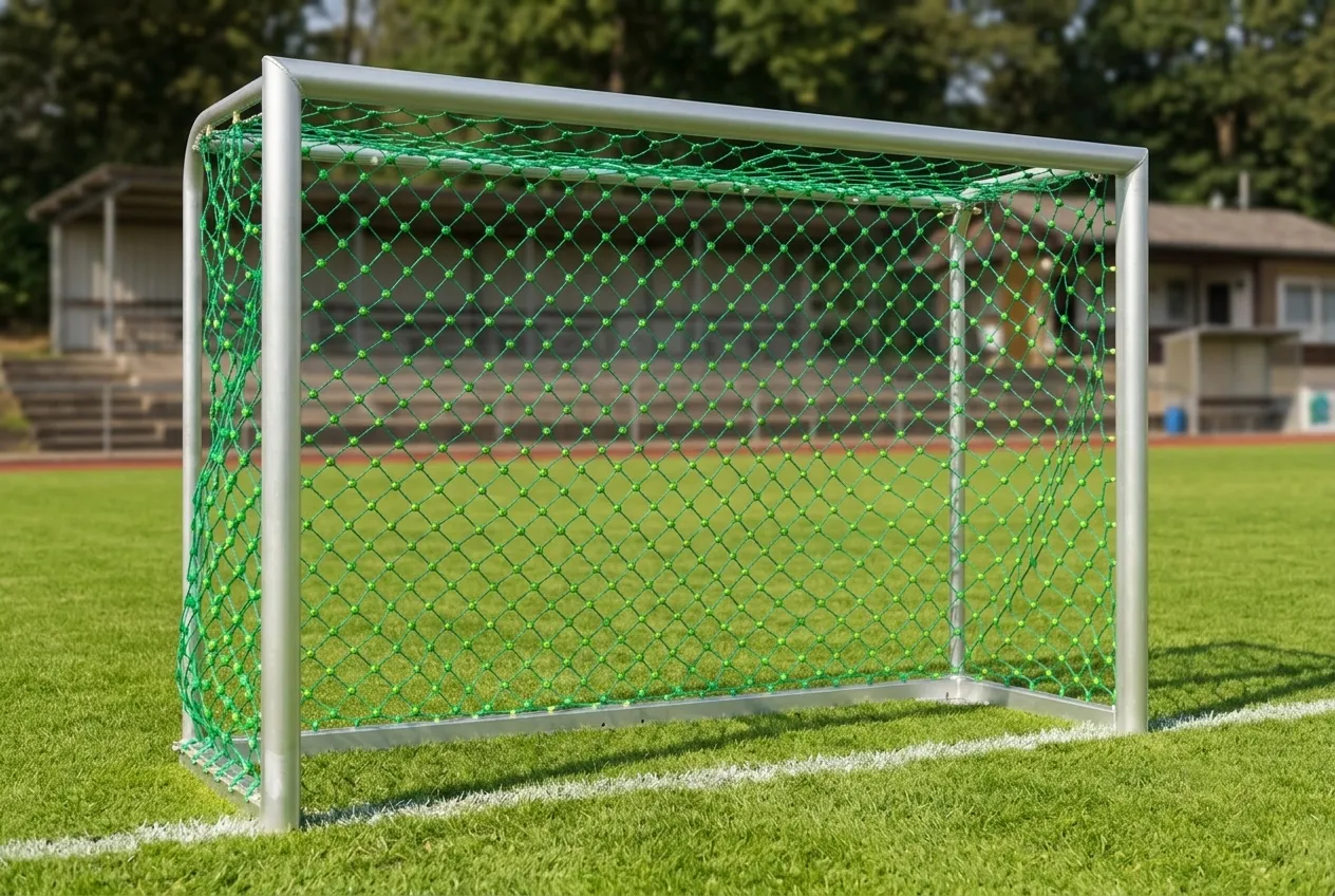Mobiles Kleinfeldtor 3 x 2 m mit Herkulesnetz auf dem Sportplatz